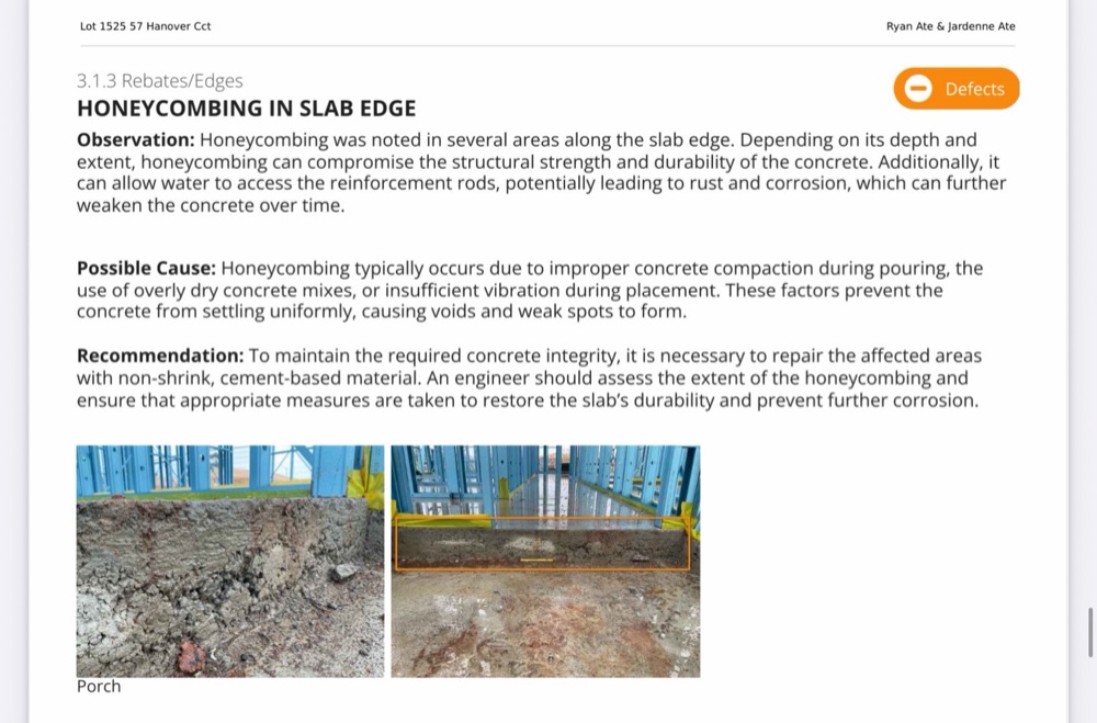 Noted on a Melton South inspection, Melton South