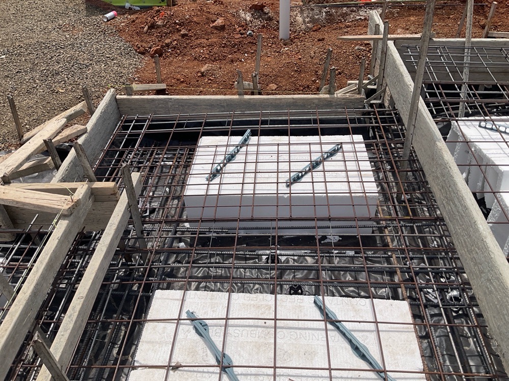 Slab mesh sagging where it has not been properly fixed, noted during a slab pre-pour inspection in Melton South